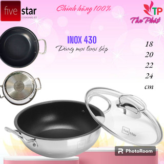 NỒI KHO CÁ CHỐNG DÍNH, ĐÁY TỪ 3 LỚP FIVESTAR 18/20/22CM