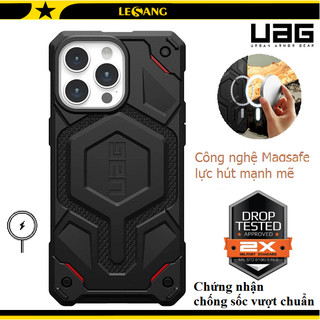 Ốp lưng ip 15 pro max/ 15 pro uag monarch pro magsefa kevlar
