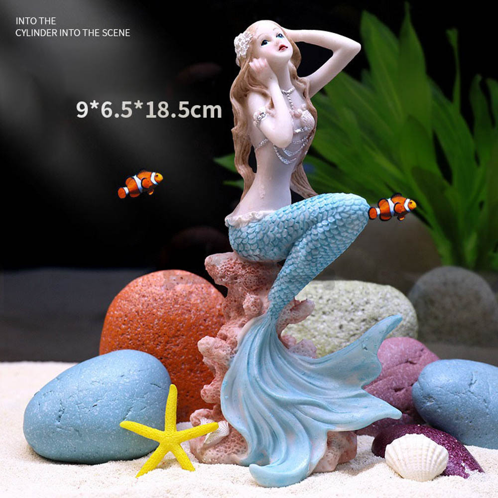 Tiểu Cảnh, Mô Hình Nàng Tiên Cá  Trang Trí Hồ Cá, Bể Cá, Chậu Cây, Tiểu Cảnh Terrarium