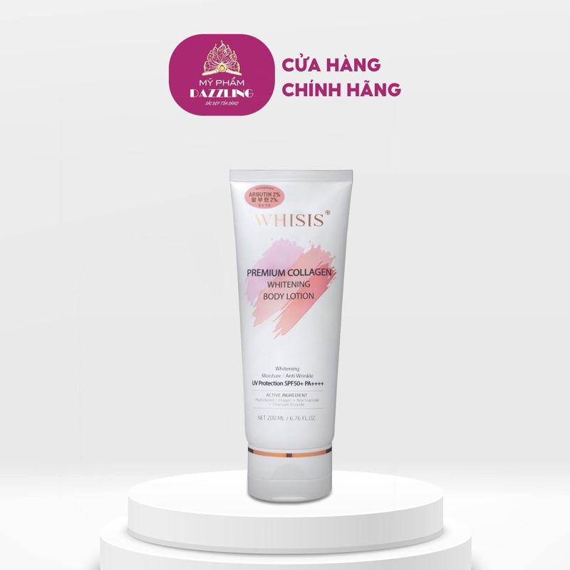 Kem Dưỡng Thể Trắng Da Chống Nắng Whisis Premium Whitening Body Lotion 200ml