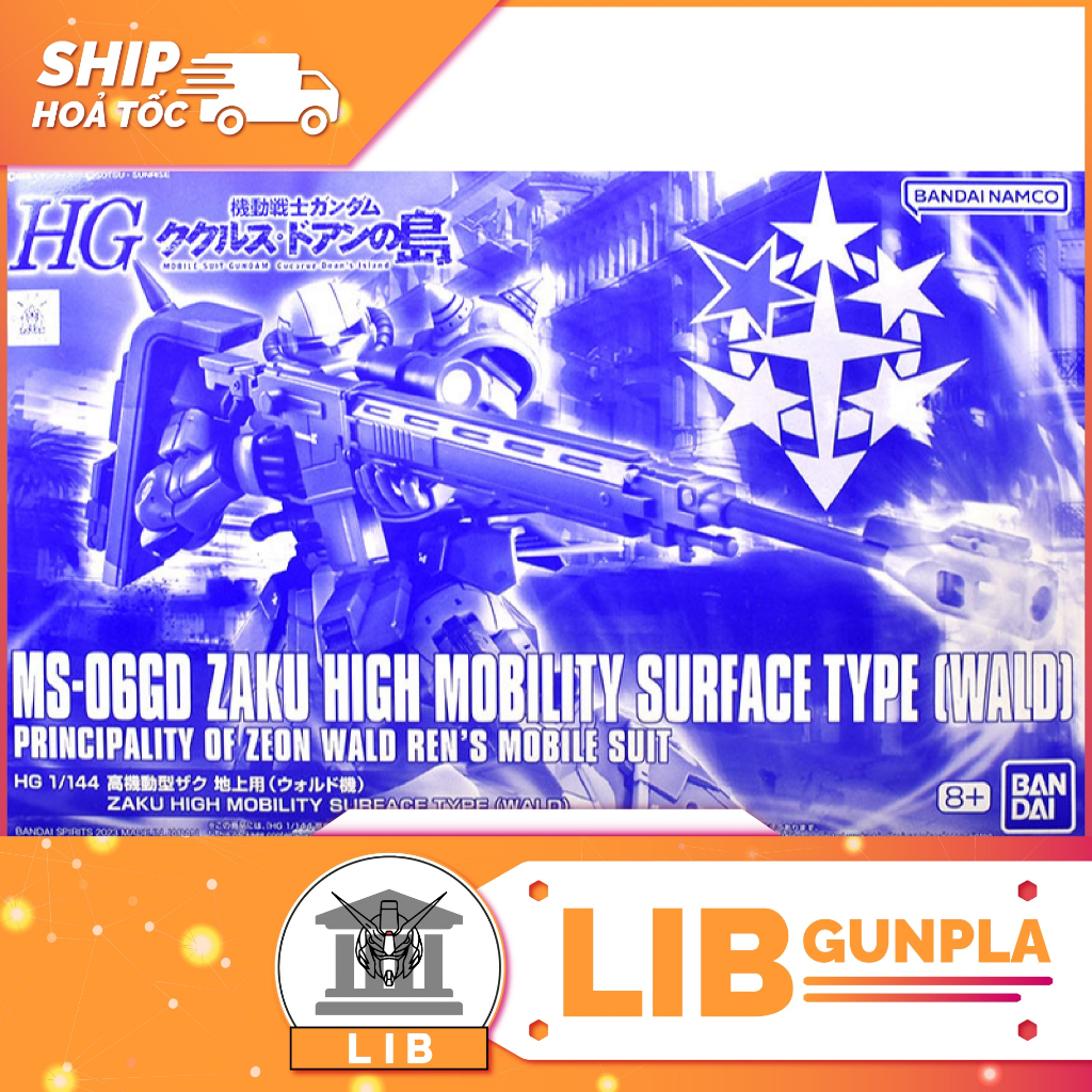 Mô hình lắp ráp Bandai Gundam HG GTO 1/144 Zaku High Mobility Surface Type - Wald - Cucuruz Doan Ver (P-Bandai)