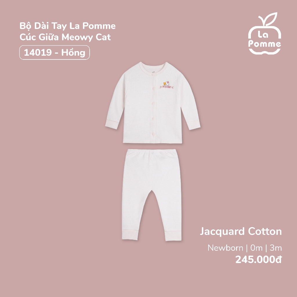La Pomme Set sơ sinh mèo hồng  AW2023