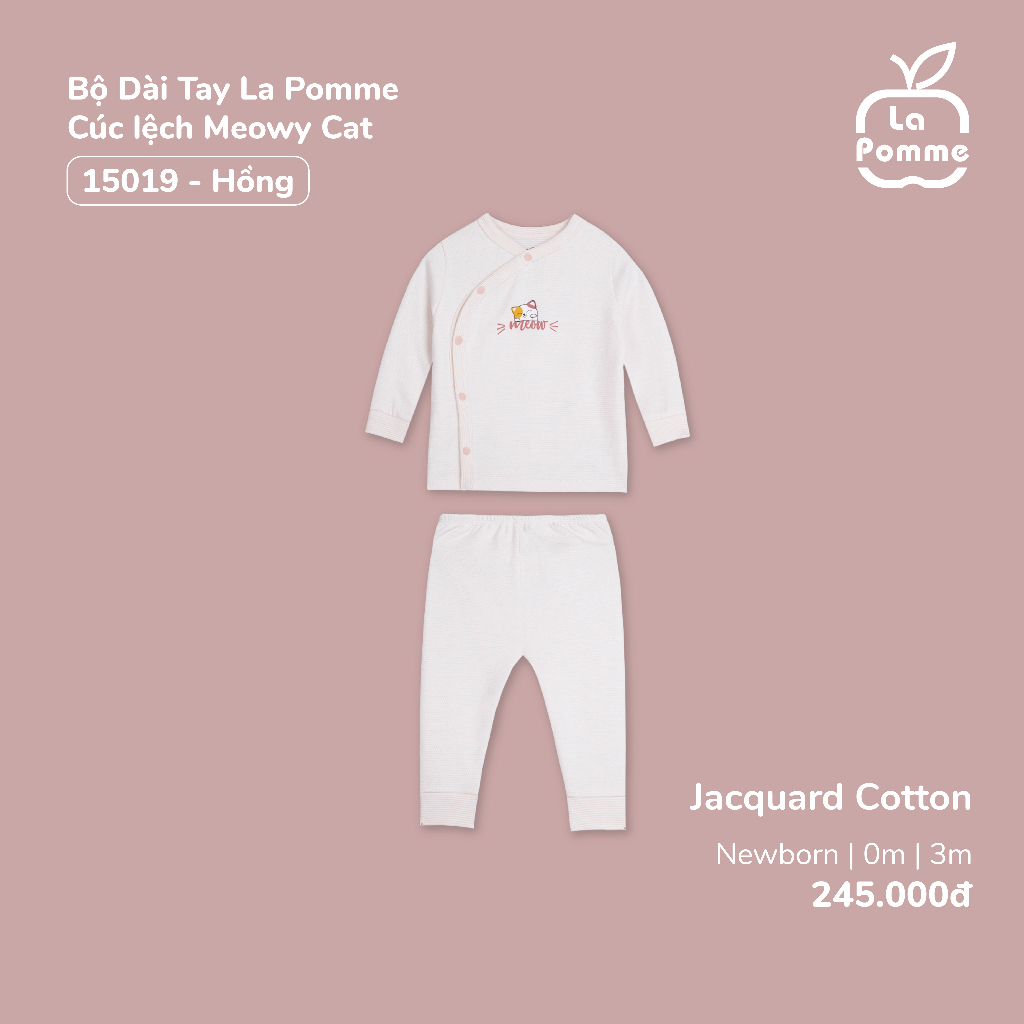La Pomme Set sơ sinh mèo hồng  AW2023