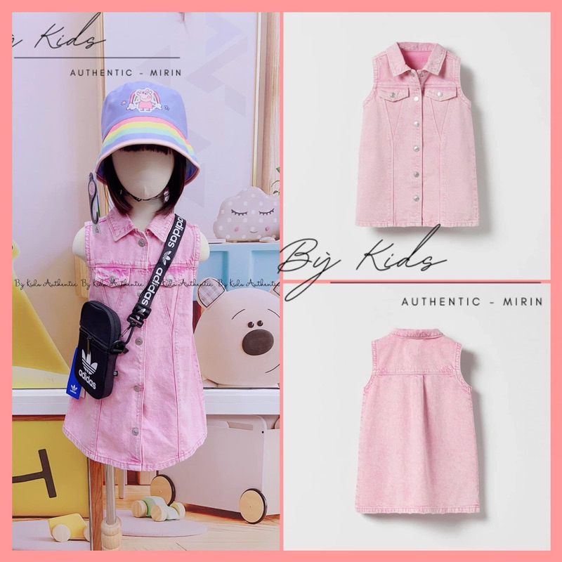 Váy zara denim hồng bé gái