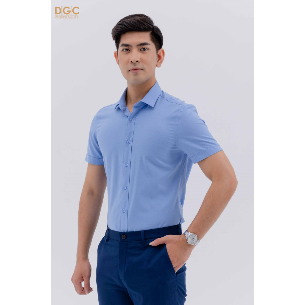 Áo sơ mi ngắn tay nam DGCs - vải bamboo,mềm mịn, thoáng mát, thấm hút mồ hôi - SASNBC72M.