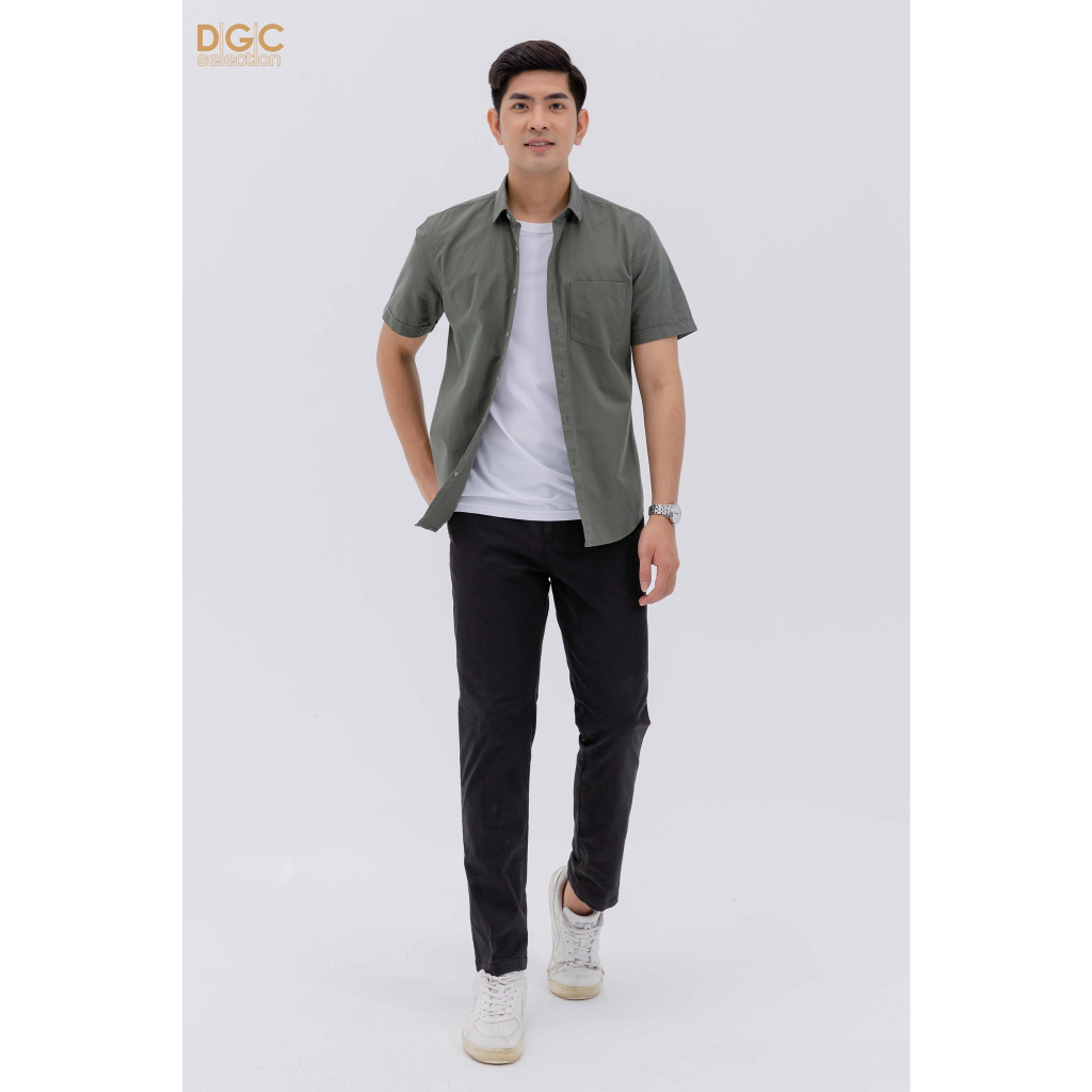 Áo sơ mi ngắn tay nam DGCs - vải Cotton thoáng mát, thấm hút mồ hôi - SASNBC34M.