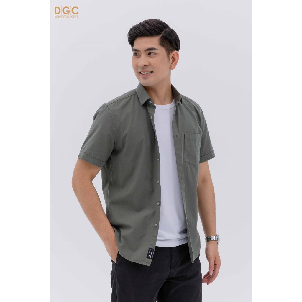 Áo sơ mi ngắn tay nam DGCs - vải Cotton thoáng mát, thấm hút mồ hôi - SASNBC34M.