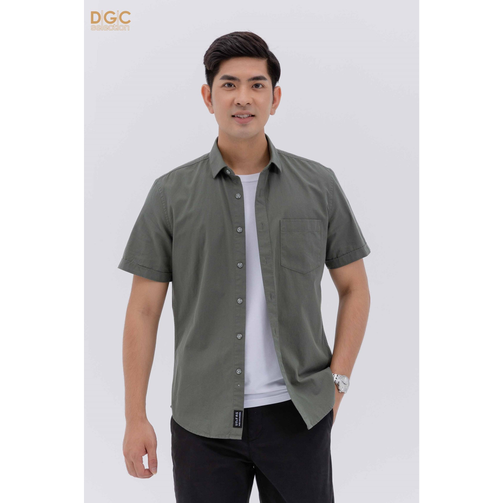 Áo sơ mi ngắn tay nam DGCs - vải Cotton thoáng mát, thấm hút mồ hôi - SASNBC34M.