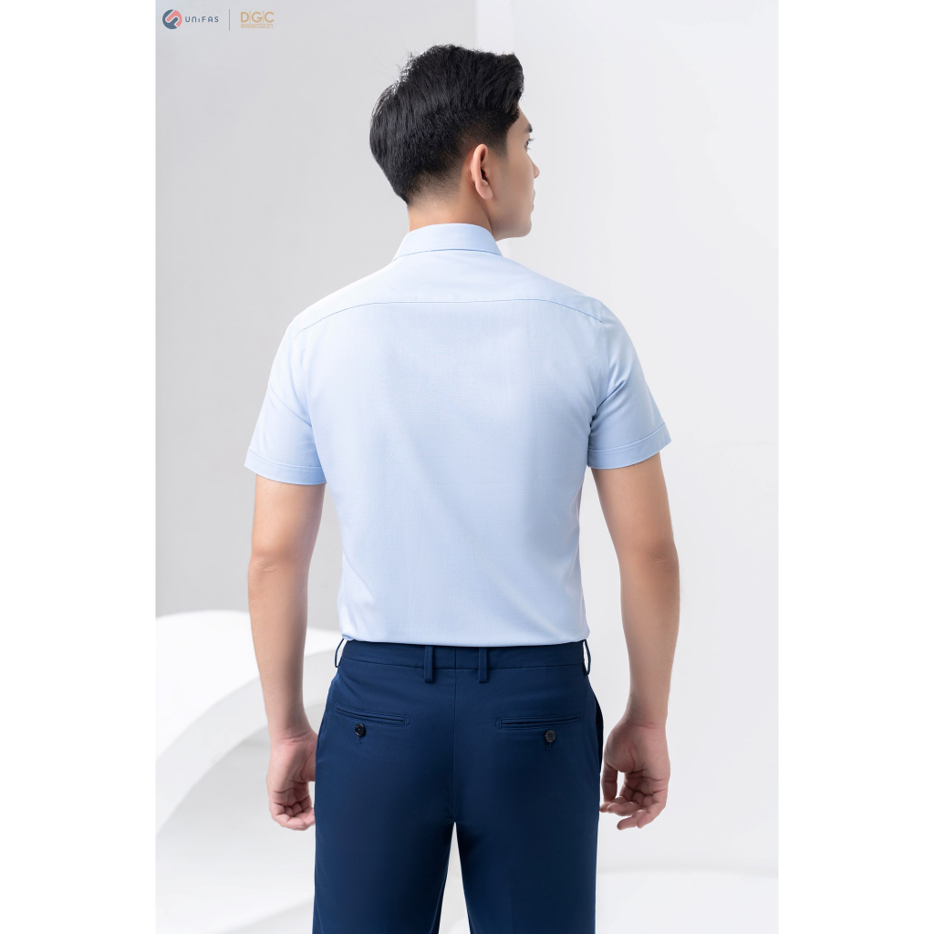 Áo sơ mi ngắn tay nam DGCs - vải bamboo mềm mịn,thoáng mát, thấm hút mồ hôi - SASNBC65M.