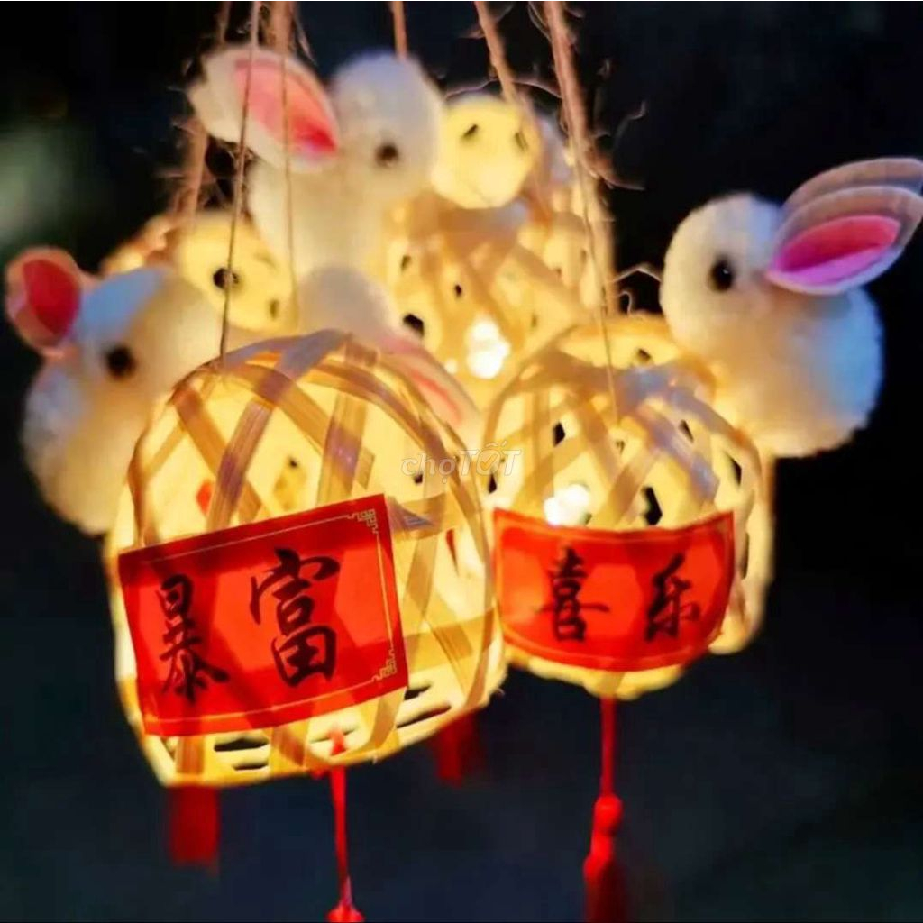 Lồng đèn con thỏ đèn lồng trung thu [ Hàng Trung Quốc ],đèn lồng thỏ trắng hottrend