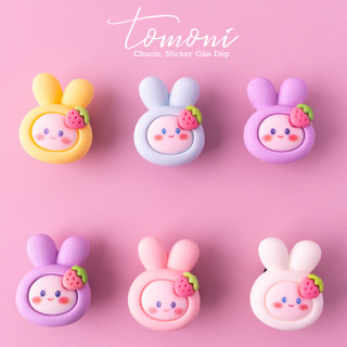 Jibbitz cross, charm, sticker dép hình thỏ con dễ thương hq102