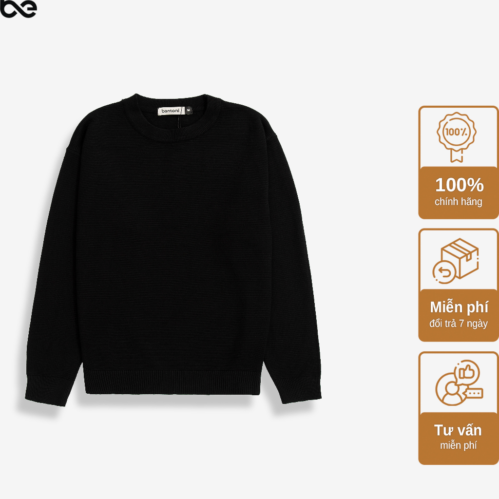 Áo nỉ nam cổ tròn Mono Sweater chất dày dặn phom Hàn Quốc đẹp BENTONI