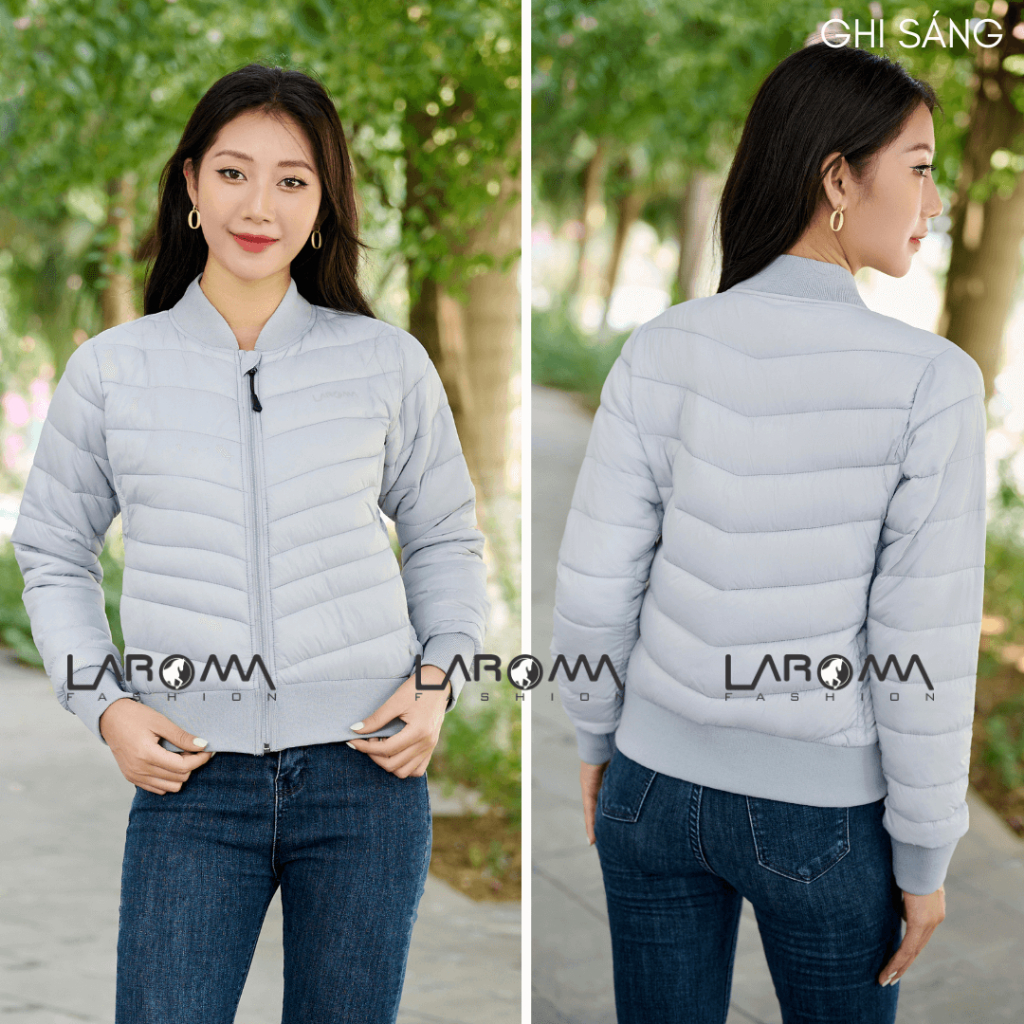 [Tặng Quần Giữ Nhiệt] Áo Phao Nữ Bomber LAROMA | Giữ Ấm - Siêu Nhẹ - Dáng Basic