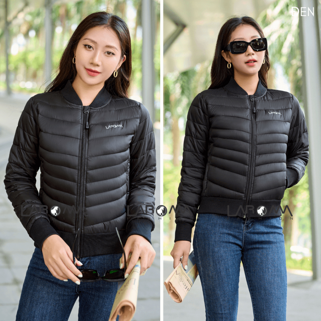 [Tặng Quần Giữ Nhiệt] Áo Phao Nữ Bomber LAROMA | Giữ Ấm - Siêu Nhẹ - Dáng Basic