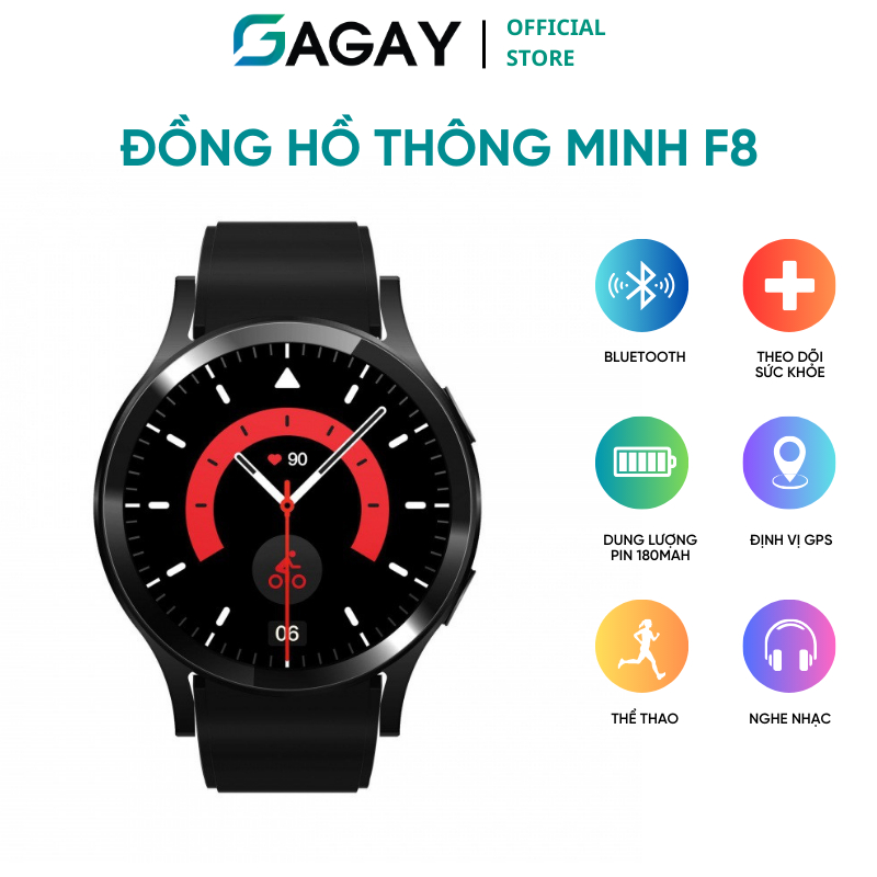 Đồng hồ thông minh F8, đồng hồ chống nước kết nối bluetooth theo dõi sức khỏe GAGAY