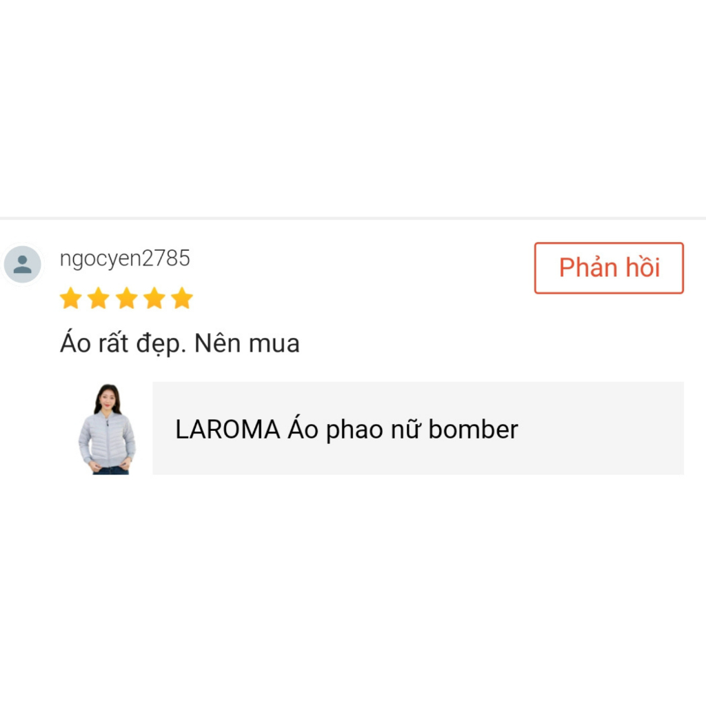 [Tặng Quần Giữ Nhiệt] Áo Phao Nữ Bomber LAROMA | Giữ Ấm - Siêu Nhẹ - Dáng Basic