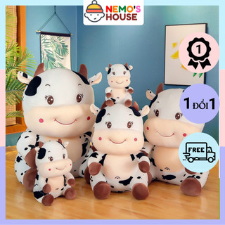 Gấu bông bò sữa dễ thương, thú nhồi bông bò sữa so cute đáng yêu cho bé, gấu bông giá rẻ