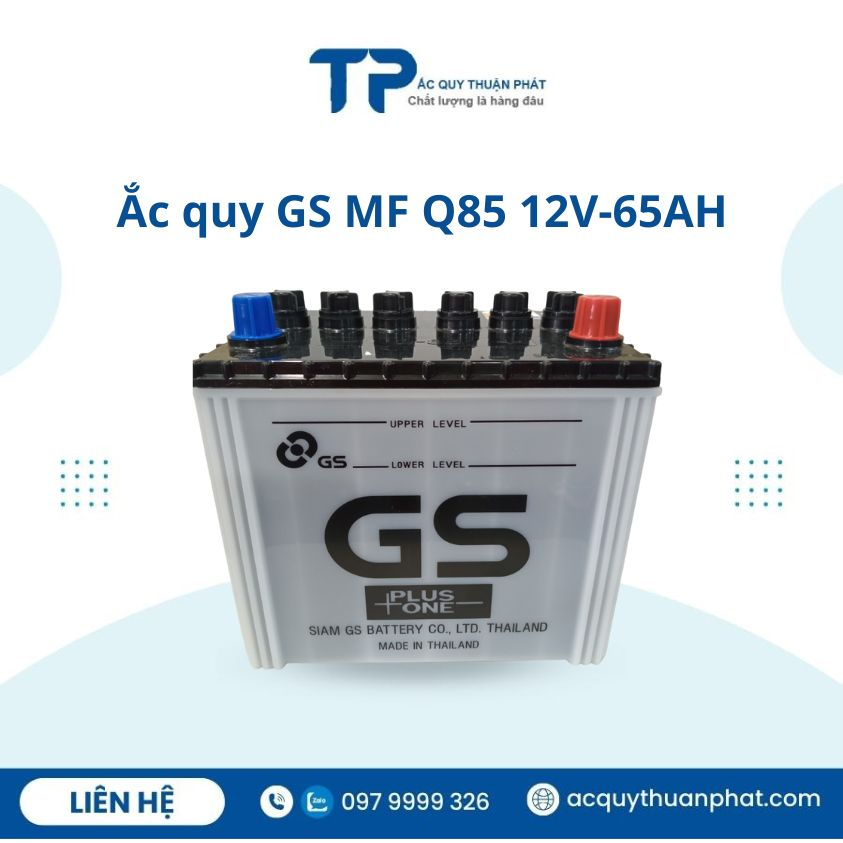 Bình ắc quy gs Q85 12V-65ah cho xe ô tô MazDa