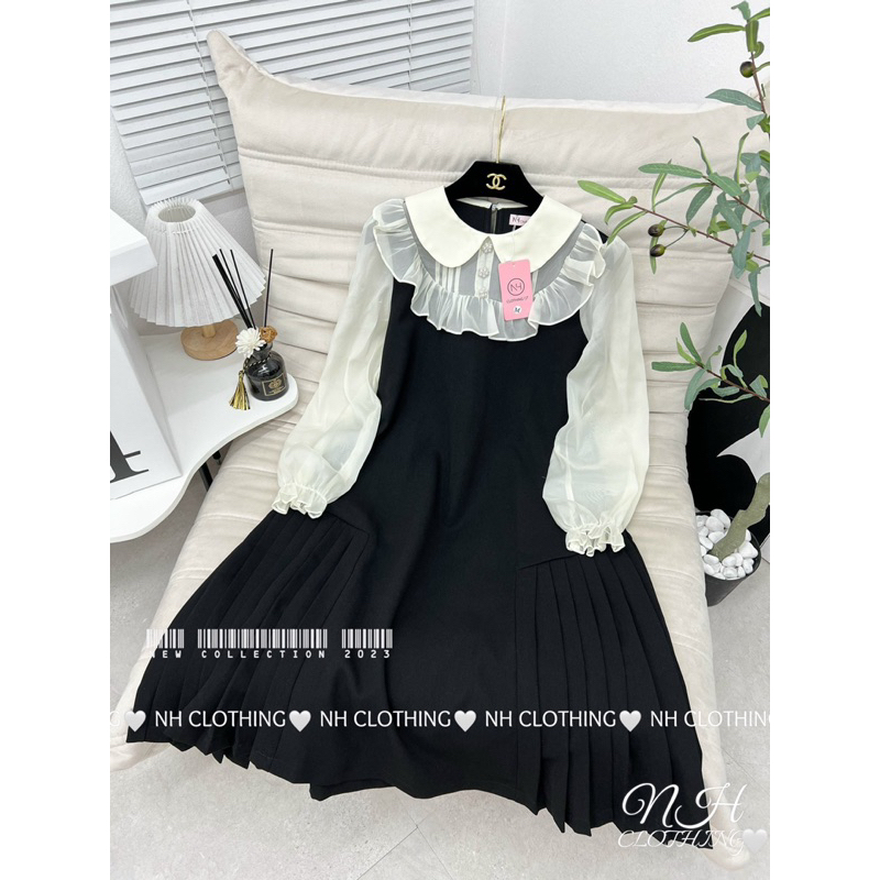 Váy li ngực cổ sen