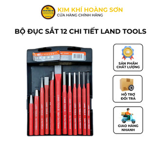 Bộ đột, đục sắt 12 chi tiết Land Tools chất liệu thép CR-V cao cấp chuyên dụng trong ngành cơ khí