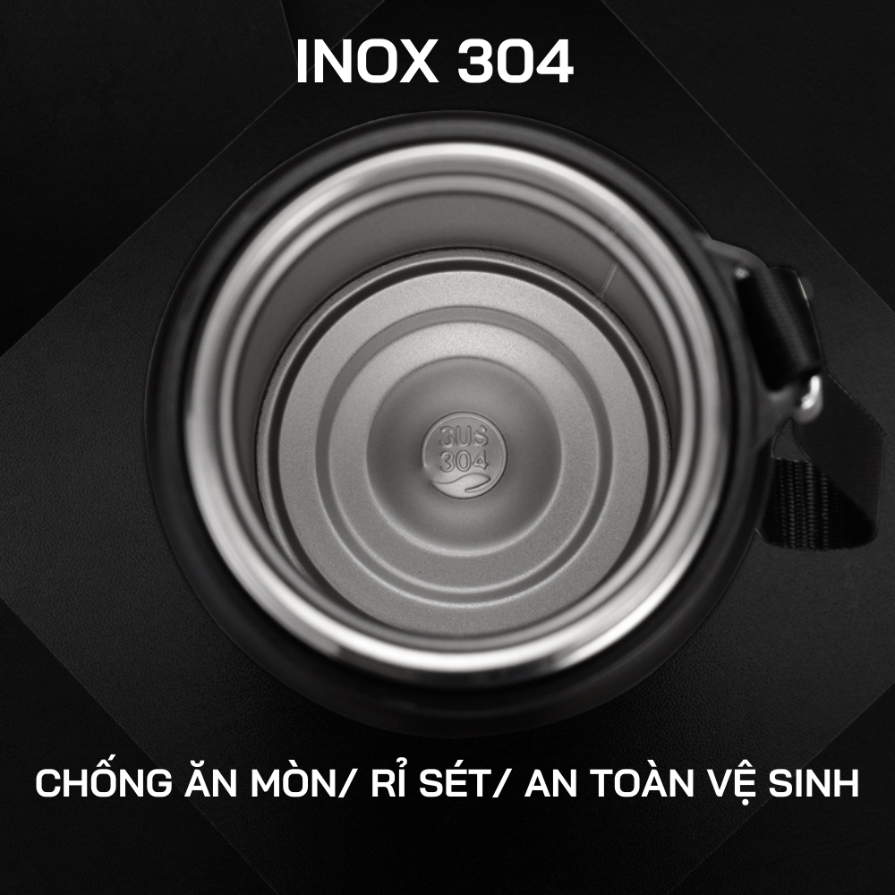 Bình Giữ Nhiệt Thể Thao TAMIDI 600ml Nóng Lạnh Hiển Thị Nhiệt Độ Khi Chạm Lõi Thép Inox 304 Chống Gỉ  BTC01