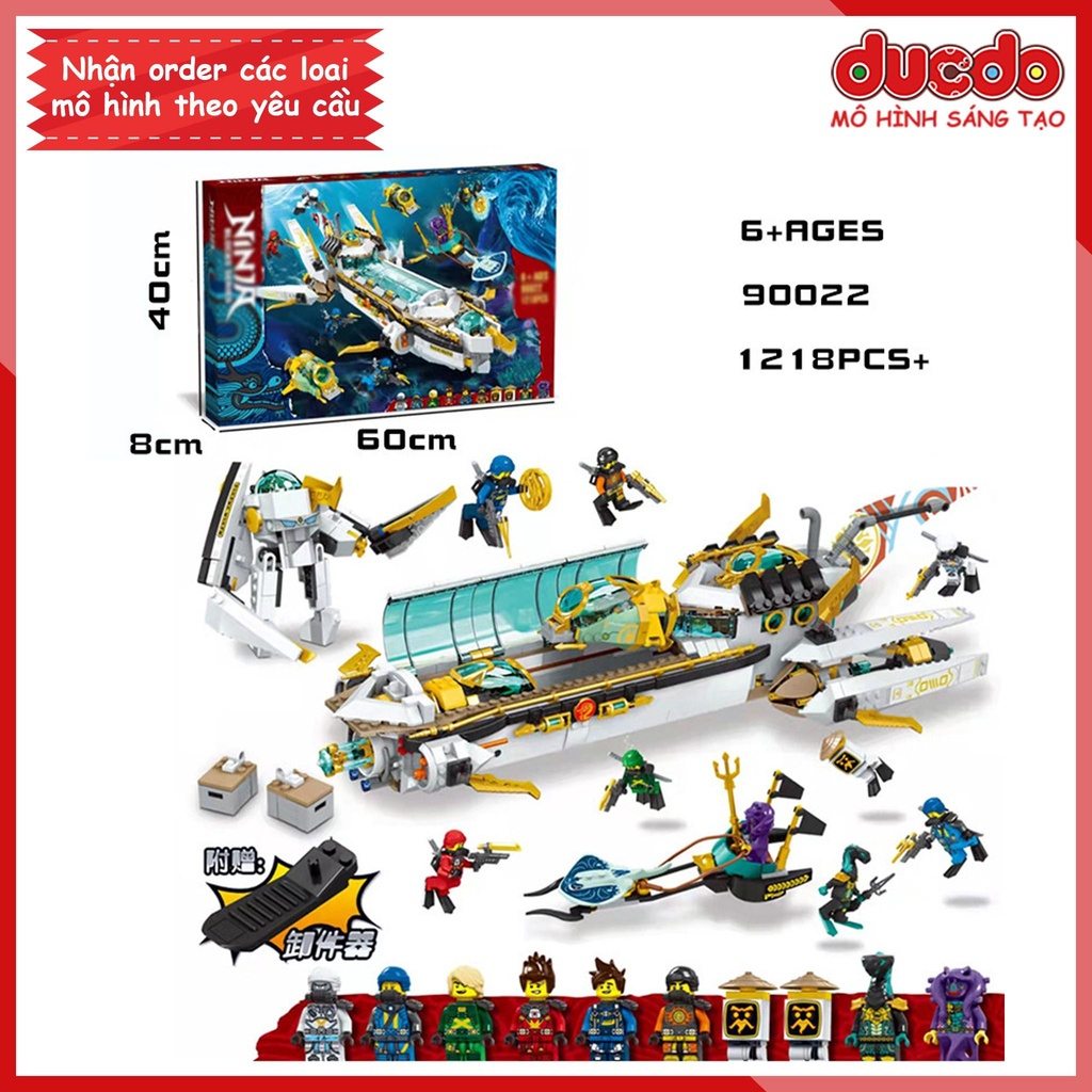 ZIMO 90022 TANK 60086 Lắp ghép Ninjago Chiến hạm dũng mãnh Hydro Bounty - Đồ chơi Xếp hình Mô hình Ninja 71756 BLA LRI