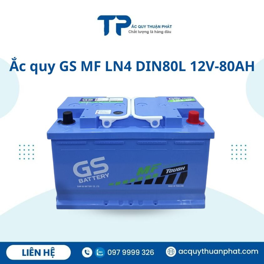 ẮC QUY GS MF LN4 DIN80L 12V-80AH