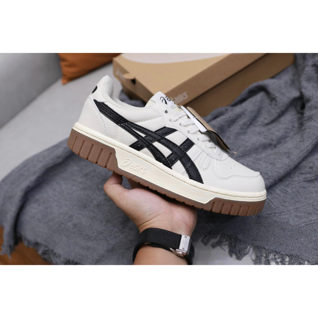 Giày Asics Court MZ Cream Black Gum nam nữ, Asics Court Full Box Bản Cao Cấp Nhất.