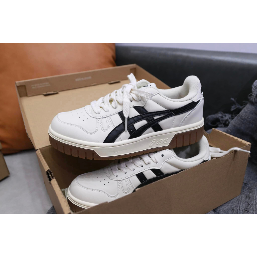 Giày Asics Court MZ Cream Black Gum nam nữ, Asics Court Full Box Bản Cao Cấp Nhất.