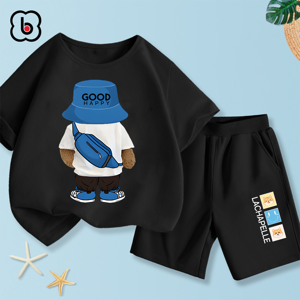 Đồ bộ bé trai bé gái BabyloveGO 2024 bộ thun cotton cho bé mềm mịn thoáng mát in hình độc đáo BAG51