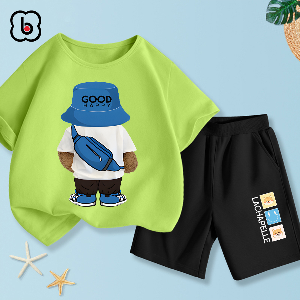 Đồ bộ bé trai bé gái BabyloveGO 2024 bộ thun cotton cho bé mềm mịn thoáng mát in hình độc đáo BAG51