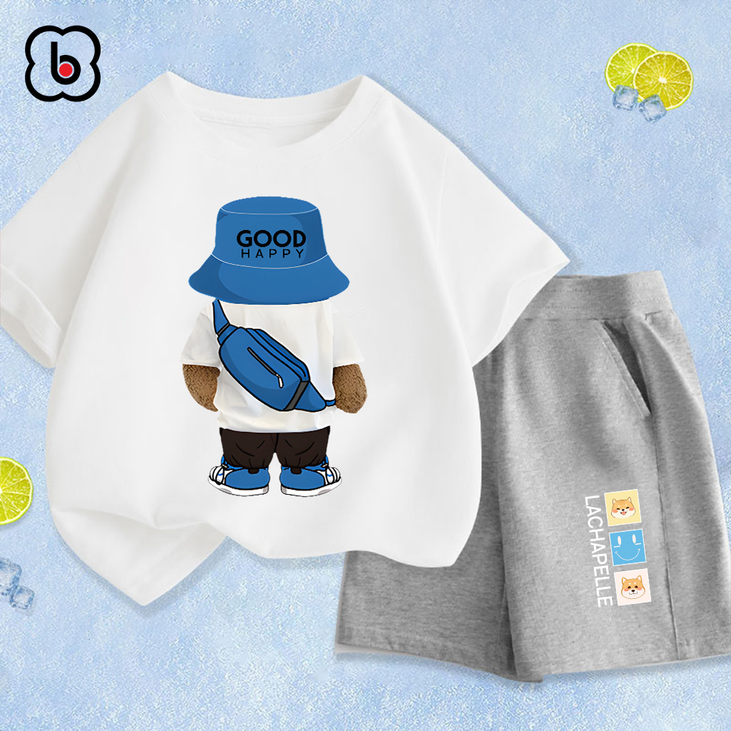 Đồ bộ bé trai bé gái BabyloveGO 2024 bộ thun cotton cho bé mềm mịn thoáng mát in hình độc đáo BAG51