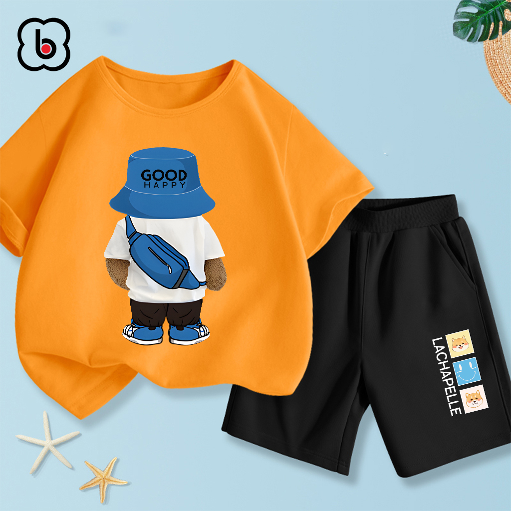 Đồ bộ bé trai bé gái BabyloveGO 2024 bộ thun cotton cho bé mềm mịn thoáng mát in hình độc đáo BAG51