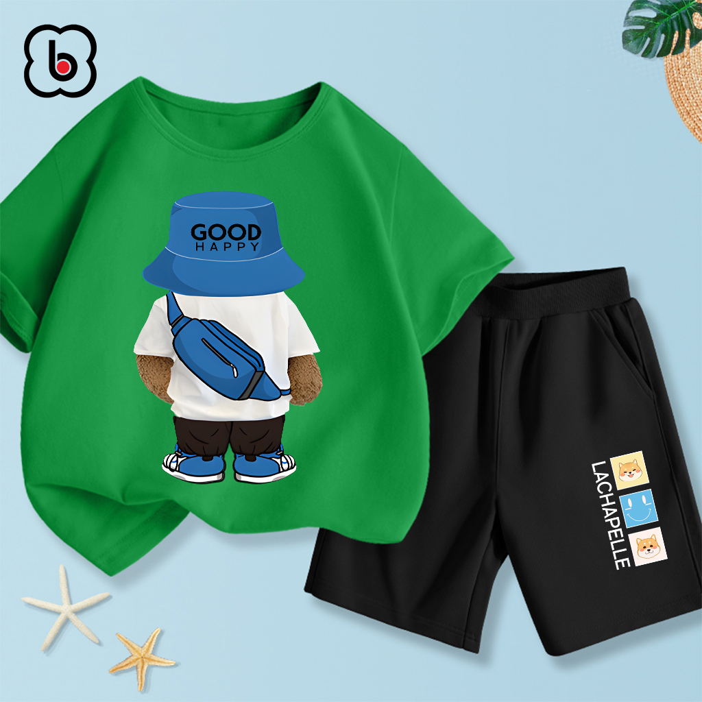 Đồ bộ bé trai bé gái BabyloveGO 2024 bộ thun cotton cho bé mềm mịn thoáng mát in hình độc đáo BAG51