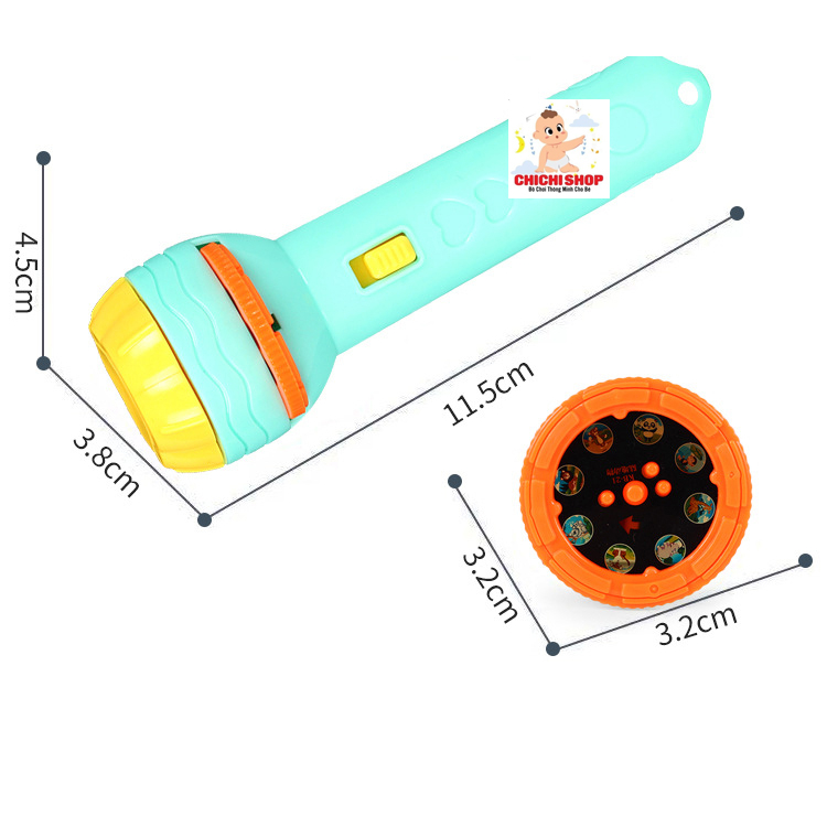 Đèn Pin Chiếu Hình Full Bộ 10 Chủ Đề 80 Hình Sắc Nét Thỏa Thích Cho Bé Khám Phá