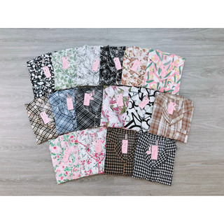 Bộ tay ngắn quần dài pyjama lụa mango Flamingo