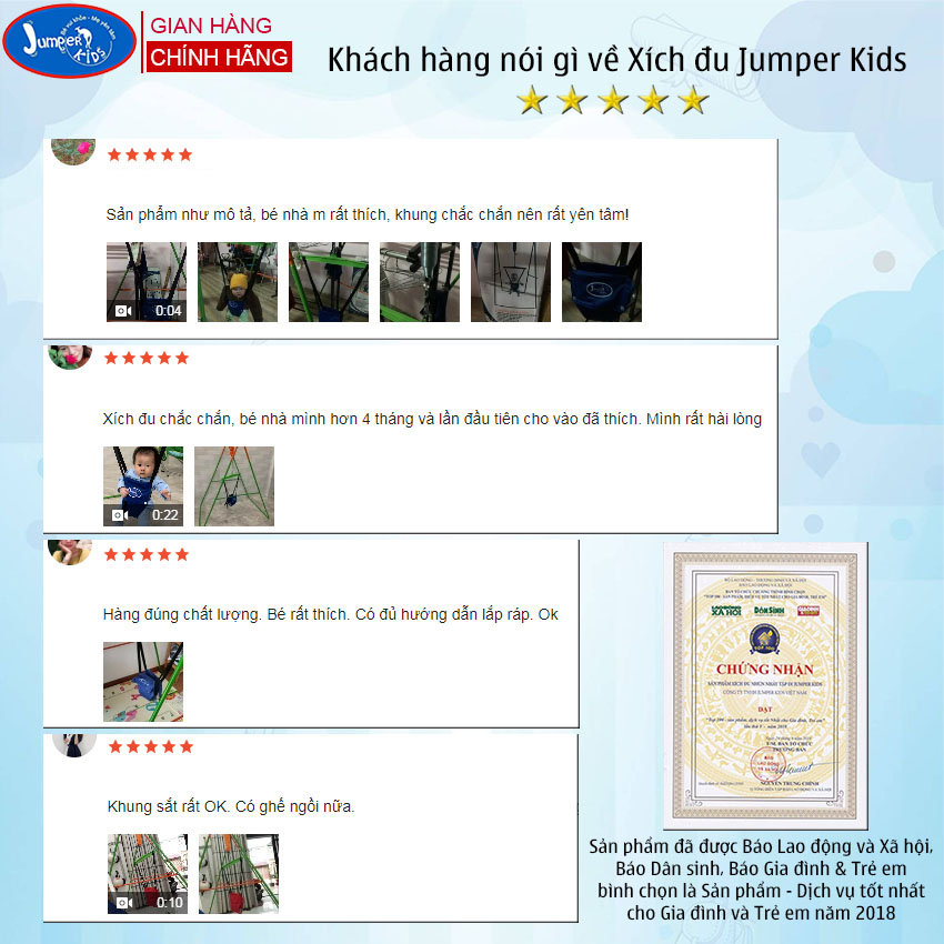 Combo Xích Đu Nhún Nhảy Tập Đi Cho Bé JUMPER KIDS JPKG101 Và Ghế Xích Đu Tích Hợp Bàn Ăn Dặm Đồ Chơi Vận Động Cho Trẻ Em