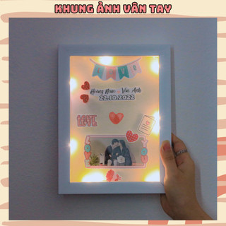 Khung ảnh in dấu vân tay tình yêu, kích thước 13x18, 15x21 mặt kính