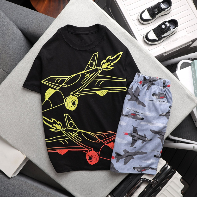 Bộ bé trai TOMSHOP - Bộ áo và quần bé trai thể thao họa tiết bóng bầu dục cá tính