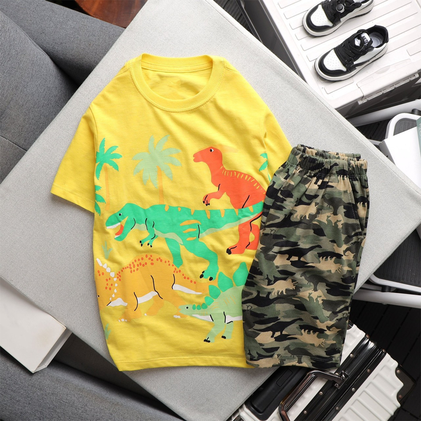 Bộ bé trai TOMSHOP - Bộ áo và quần bé trai thể thao họa tiết bóng bầu dục cá tính