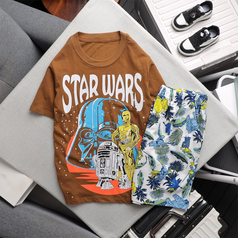 Bộ bé trai TOMSHOP - Bộ áo và quần bé trai thể thao họa tiết bóng bầu dục cá tính