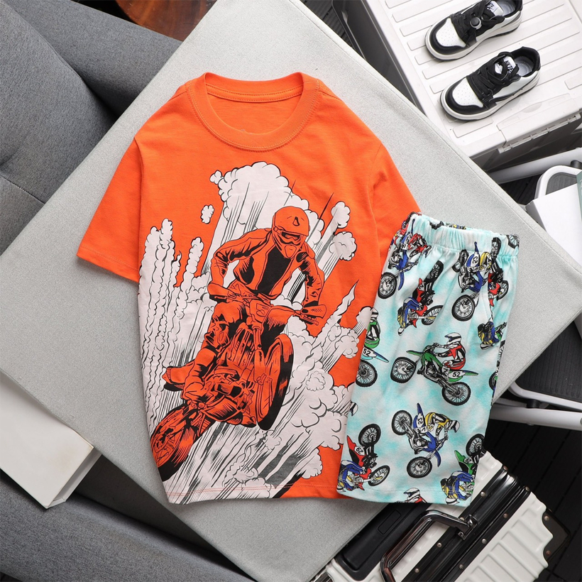 Bộ bé trai TOMSHOP - Bộ áo và quần bé trai thể thao họa tiết bóng bầu dục cá tính