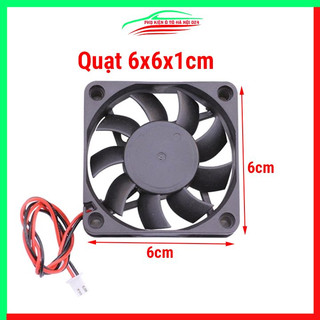 Quạt Tản Nhiệt 12V Hàng Bãi Tốc Độ Cao 6x6x1cm 0,1A
