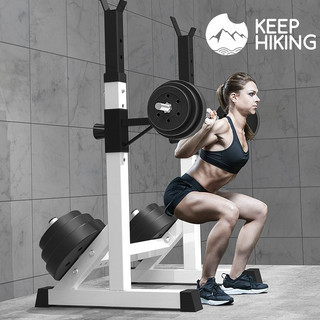 Giá tập tạ có thể điều chỉnh hộ gia đình Giá ngồi xổm đơn giản Giá đỡ cây tạ Giá đỡ Squat Giá đỡ ngồi xổm ở trạm đa chức