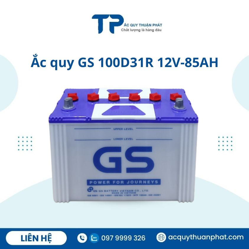 bình ắc quy Nước Gs 100D31R 12V-85ah