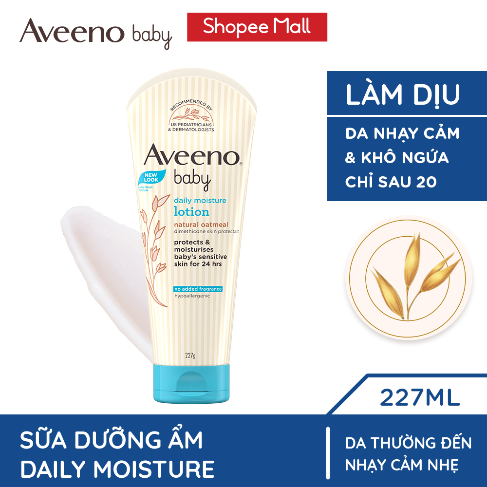 Sữa dưỡng thể hàng ngày Aveeno Baby Daily Moisture Lotion 227g