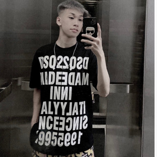  Áo Thun Nam DSQ Chữ Ghép 1995 Siêu Cấp Mùa Hè Chất Liệu Cotton Thấm Hút Mồ Hôi Thời Trang Nam 