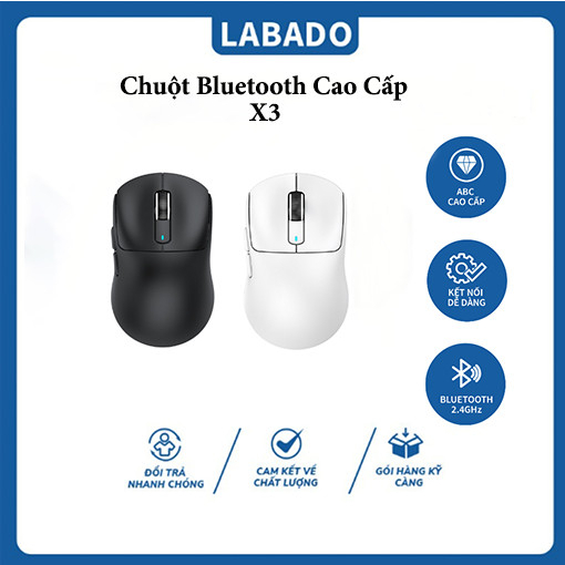 Chuột Bluetooth Không Dây Siêu Nhẹ Attack Shark X6 và X3 Chip PAW3395 Hiệu  Suất Cao Siêu Mượt DPI 26000