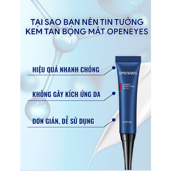 TẶNG MÁY MASSAGE Khi Mua Kem Tan Quầng Thâm Bọng Mắt Openeyes - Nhập Khẩu Chính Hãng Bán Chạy Tại Mỹ