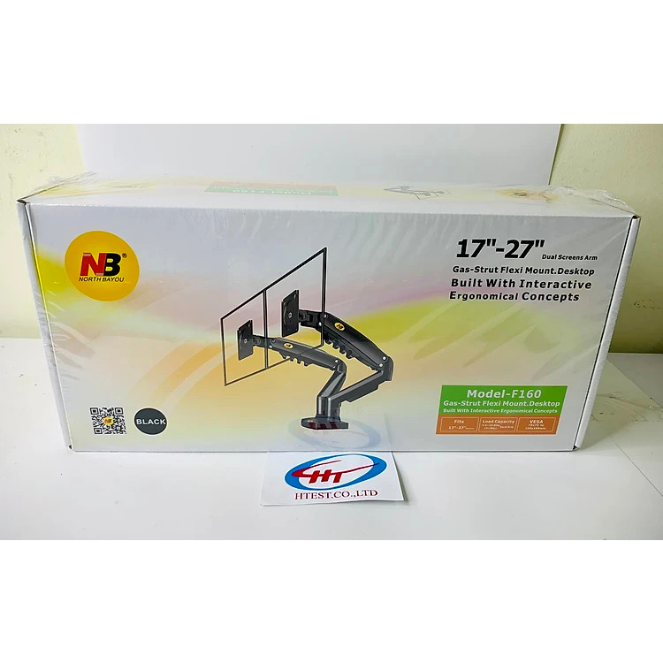 Giá treo 2 màn hình North Bayou NB F160 17" - 27" inch, arm / tay máy tính - Hàng chính hãng
